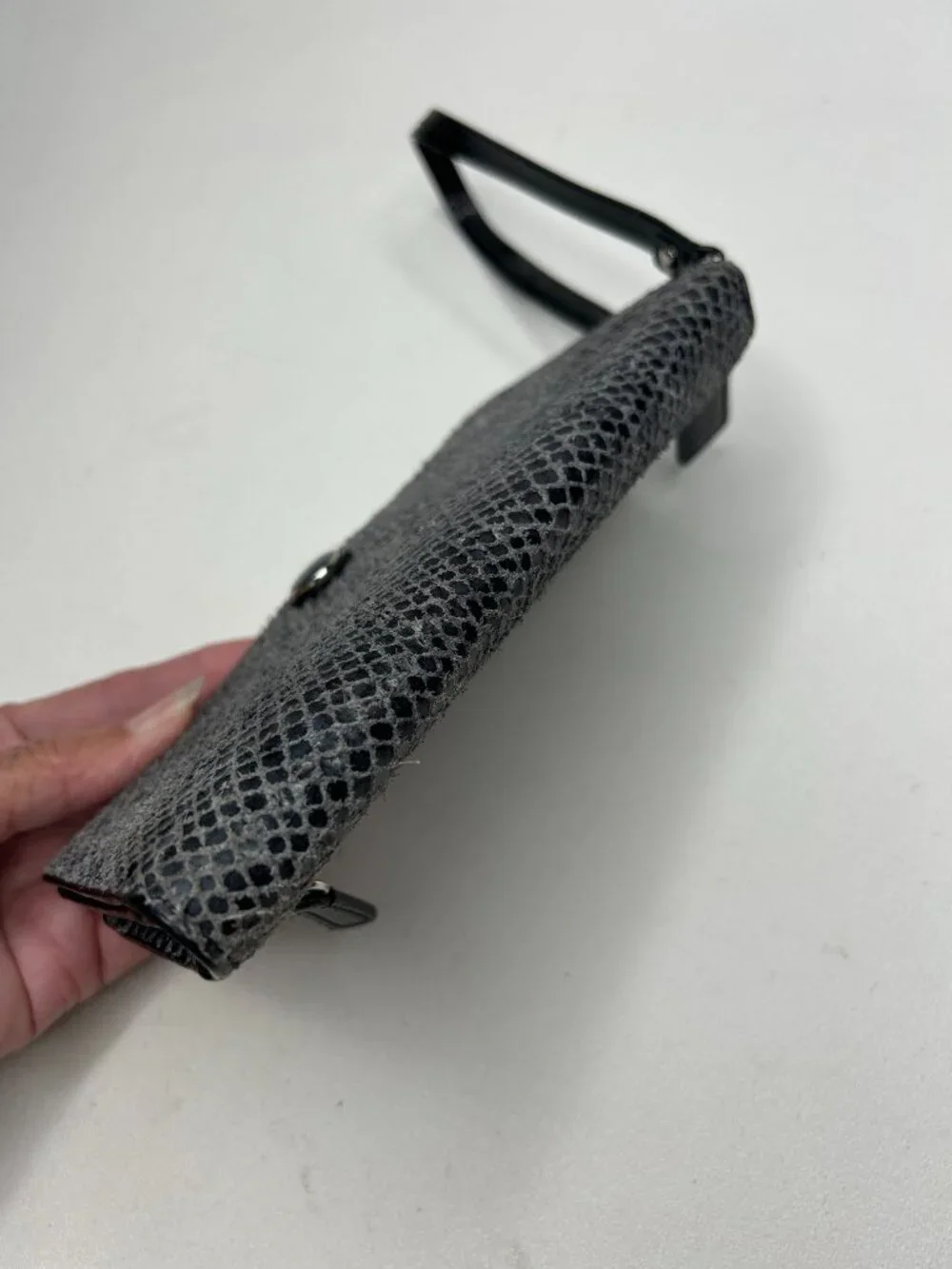 COACH 1941 Genuine Grey Snakeskin Leather Wallet/ Clutch/Phone